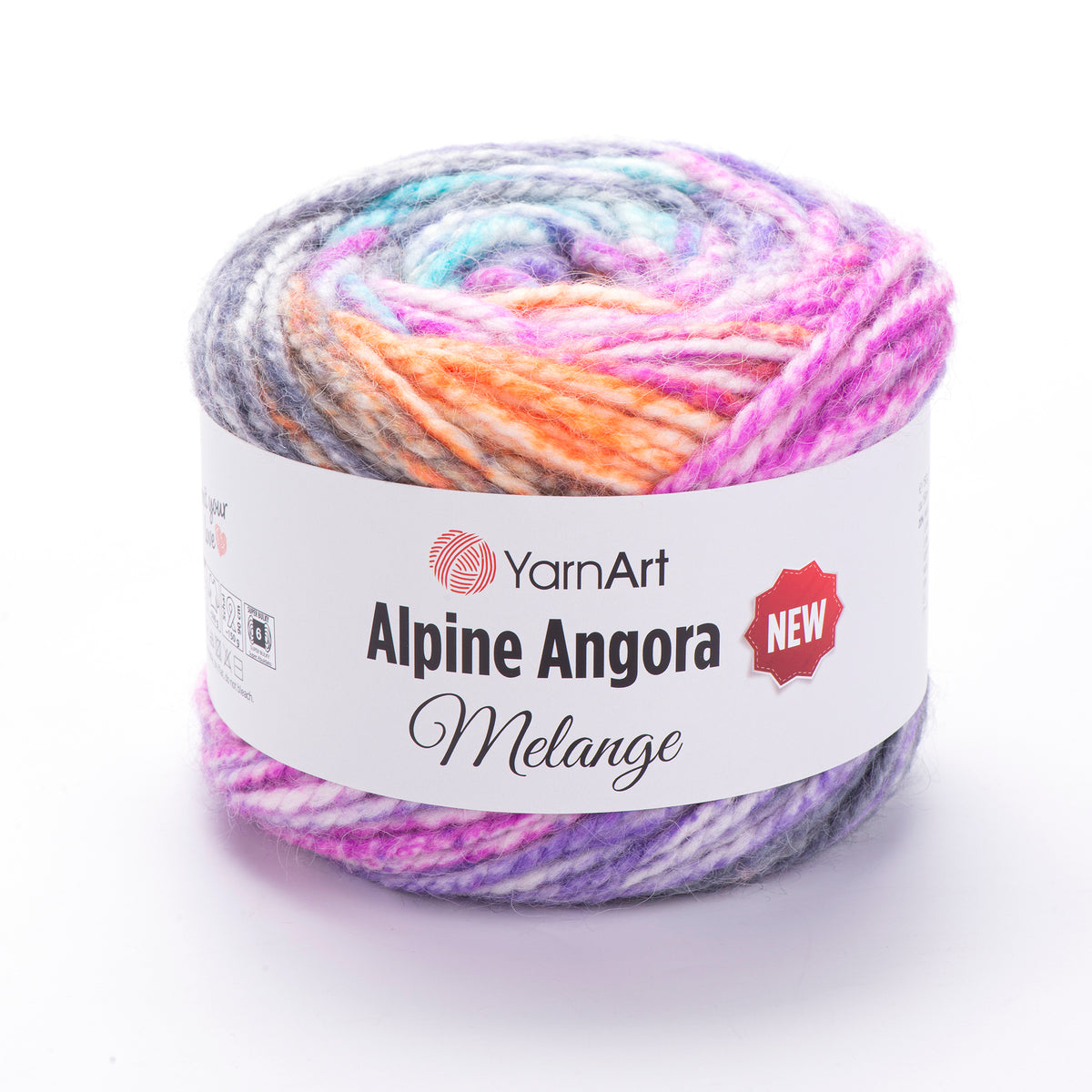 YarnArt Alpine Angora Melange New 150g (vilna, akrilanas)