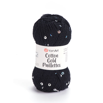 YarnArt Cotton Gold Paillettes siūlai 50g (medvilnė, poliesteris)