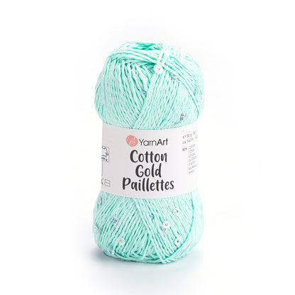 YarnArt Cotton Gold Paillettes siūlai 50g (medvilnė, poliesteris)