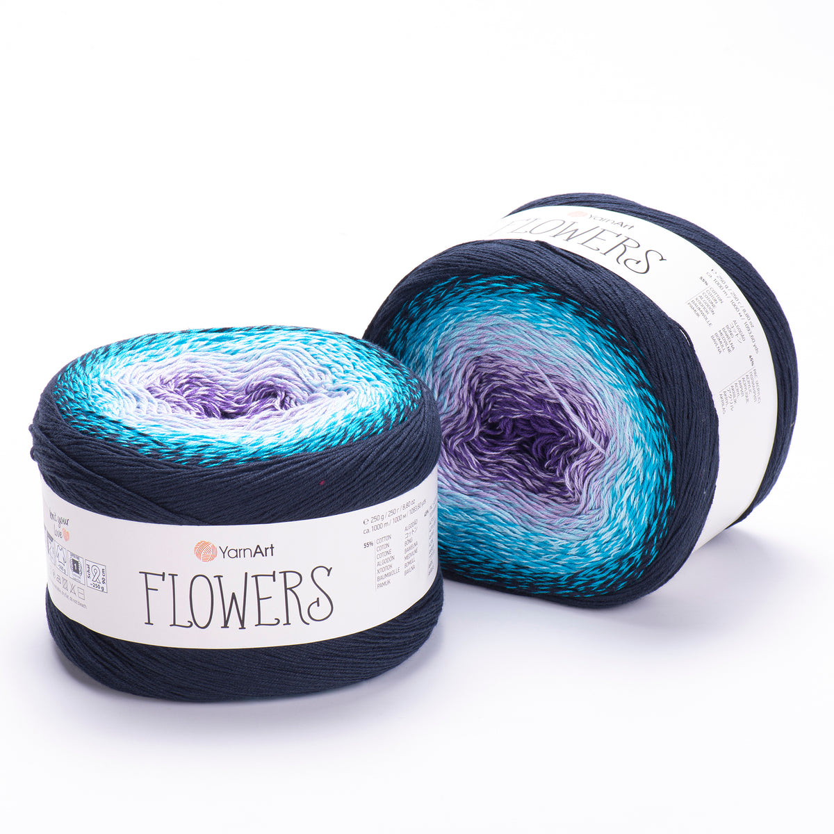 YarnArt Flowers siūlai 250g (medvilnė, akrilanas)