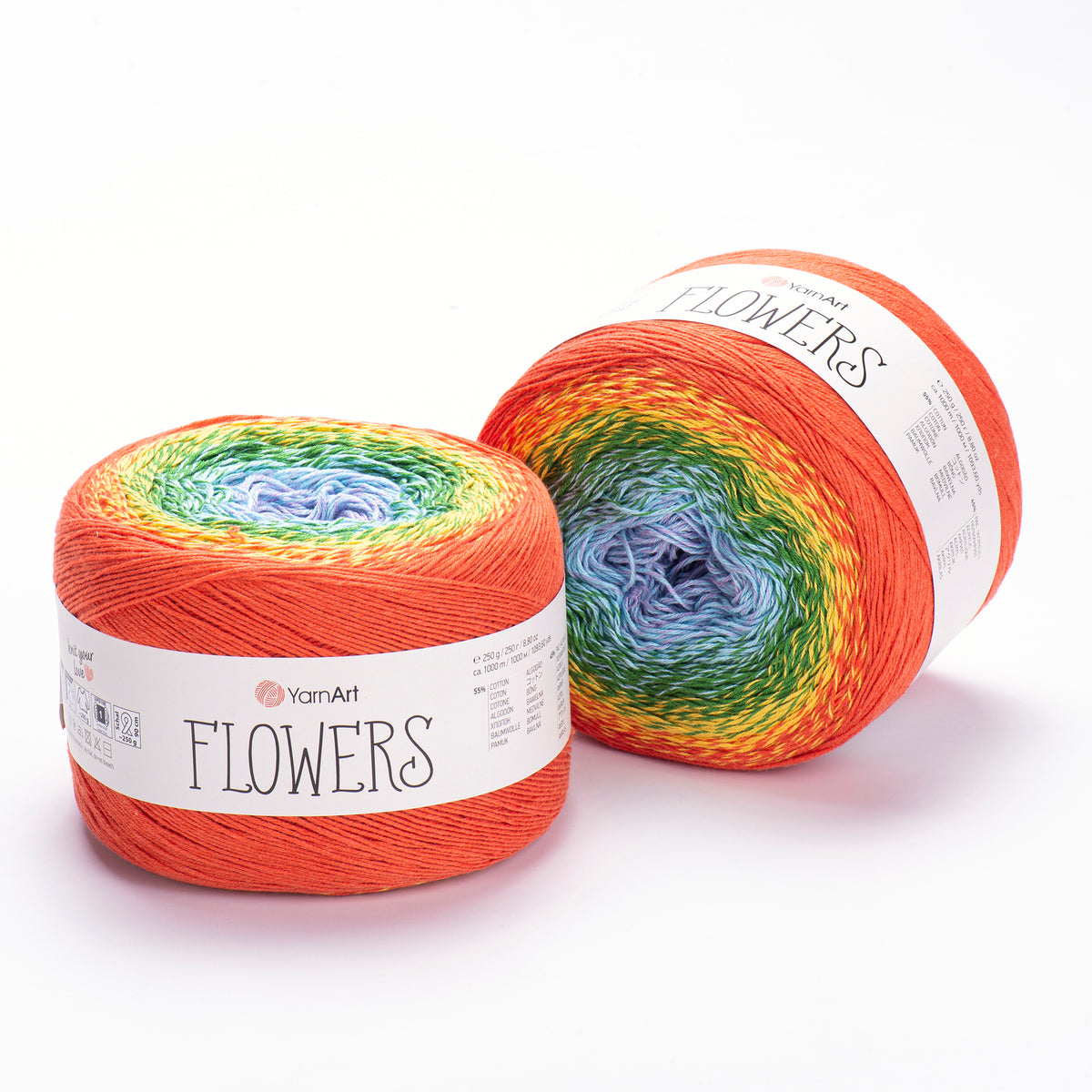 YarnArt Flowers siūlai 250g (medvilnė, akrilanas)