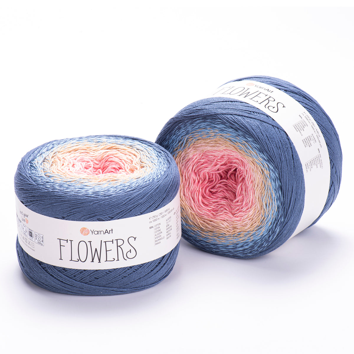 YarnArt Flowers siūlai 250g (medvilnė, akrilanas)