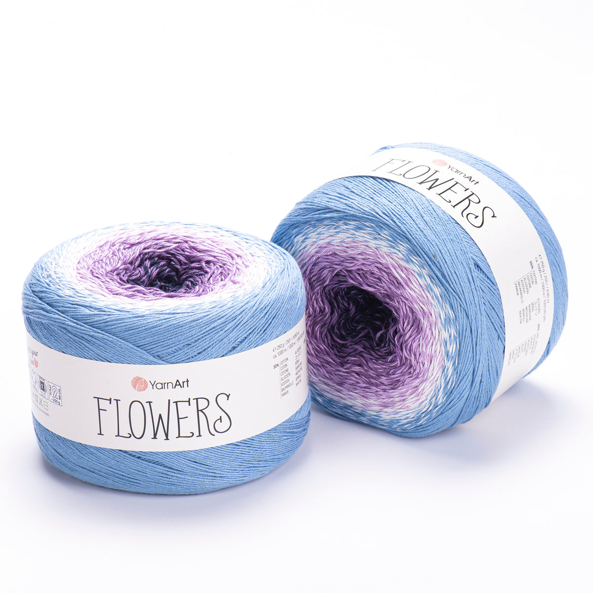YarnArt Flowers siūlai 250g (medvilnė, akrilanas)