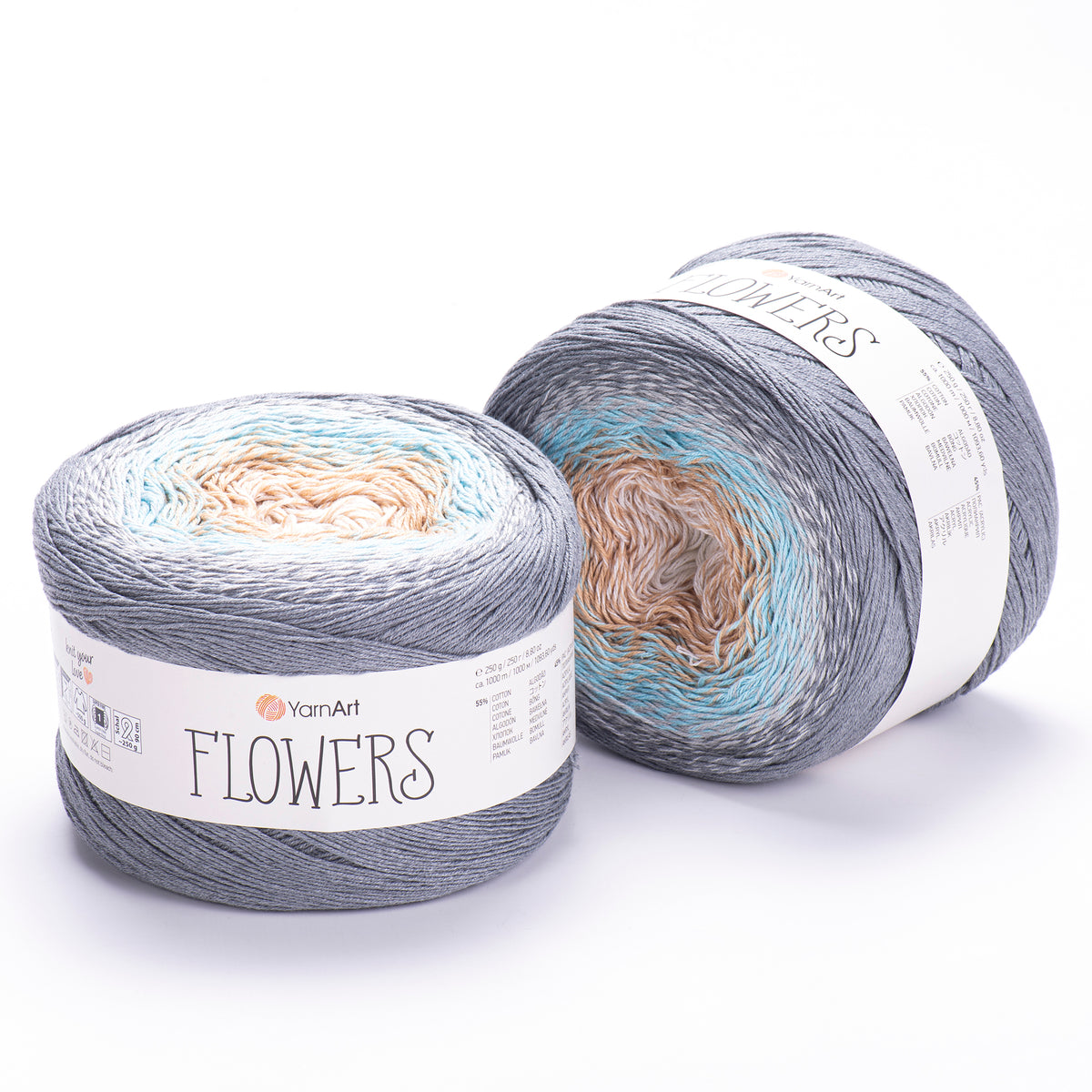 YarnArt Flowers siūlai 250g (medvilnė, akrilanas)