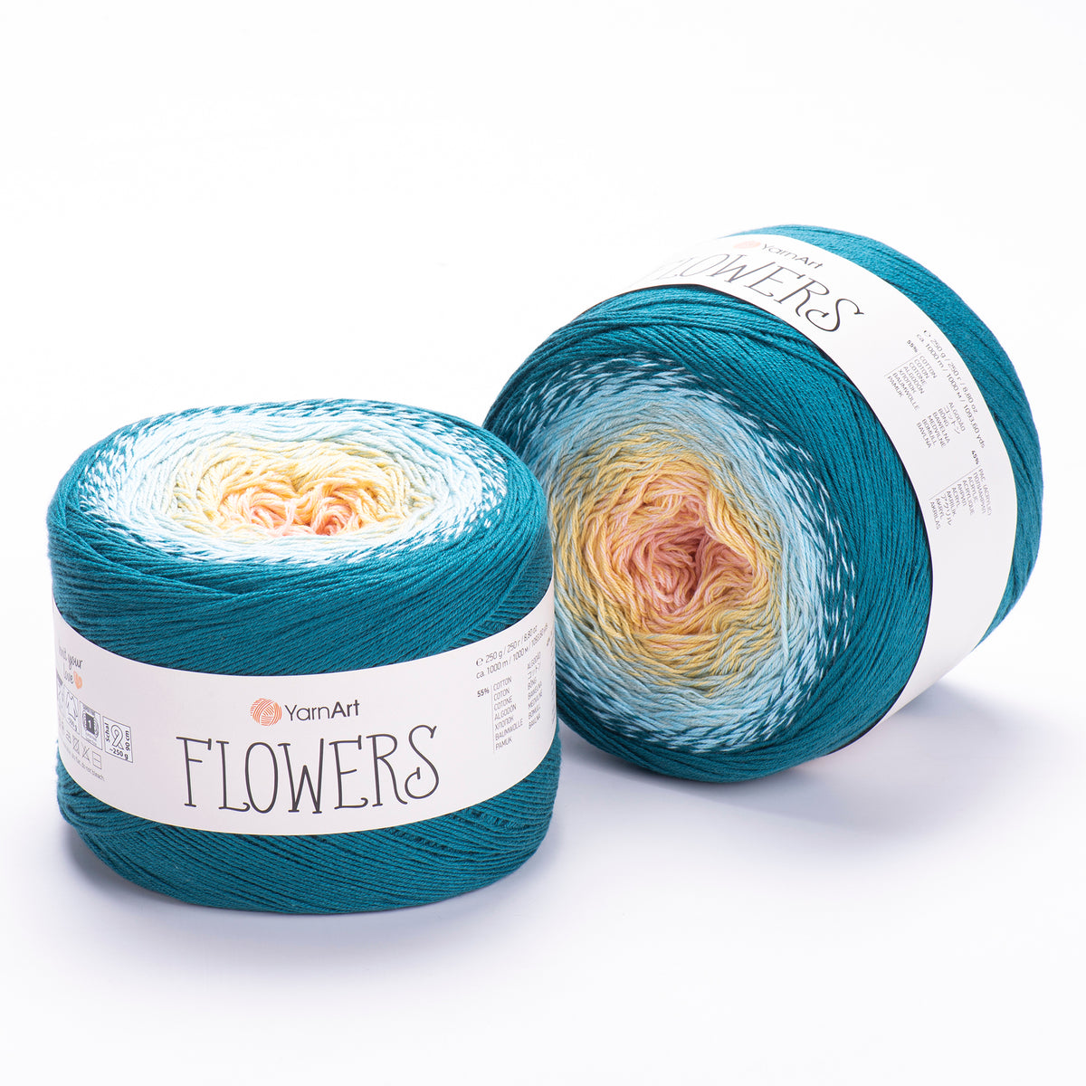 YarnArt Flowers siūlai 250g (medvilnė, akrilanas)