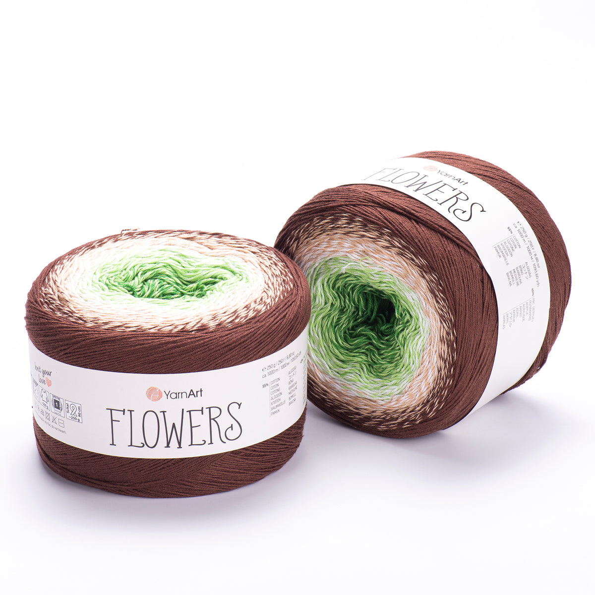 YarnArt Flowers siūlai 250g (medvilnė, akrilanas)