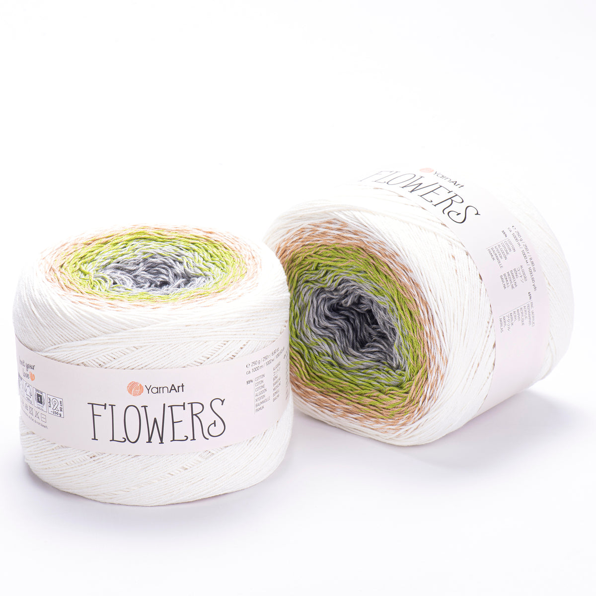 YarnArt Flowers siūlai 250g (medvilnė, akrilanas)