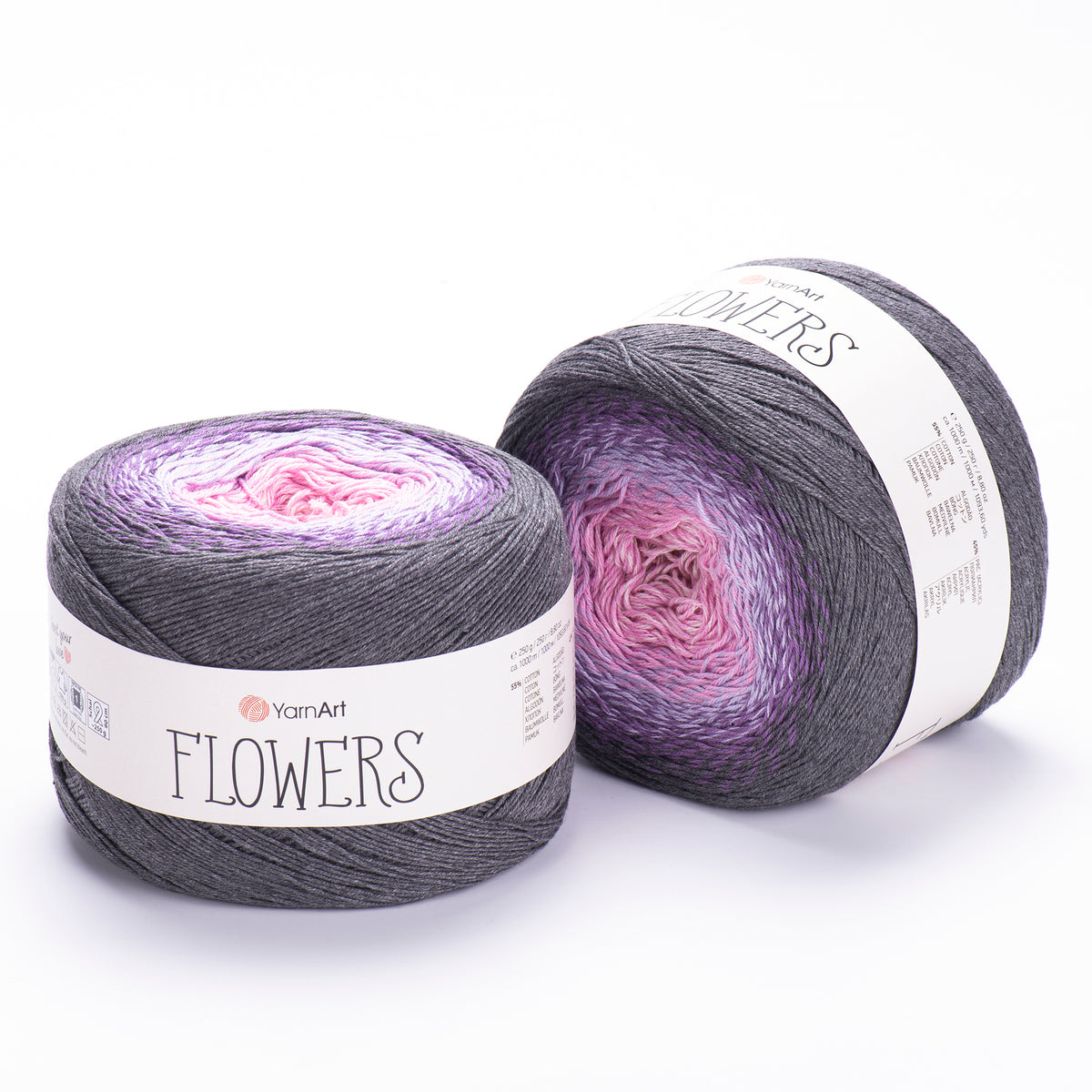 YarnArt Flowers siūlai 250g (medvilnė, akrilanas)