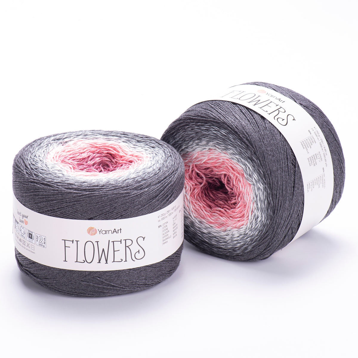 YarnArt Flowers siūlai 250g (medvilnė, akrilanas)