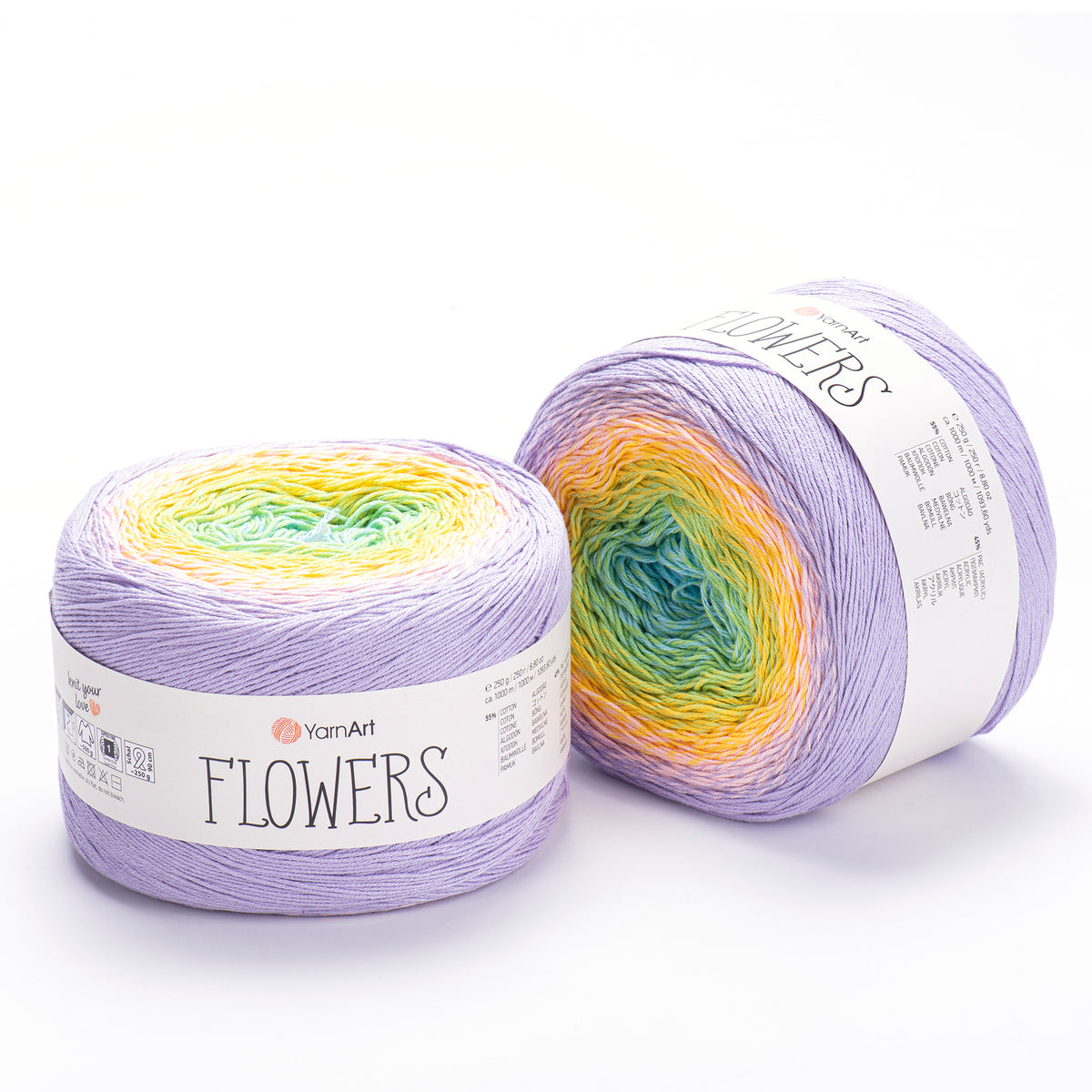 YarnArt Flowers siūlai 250g (medvilnė, akrilanas)