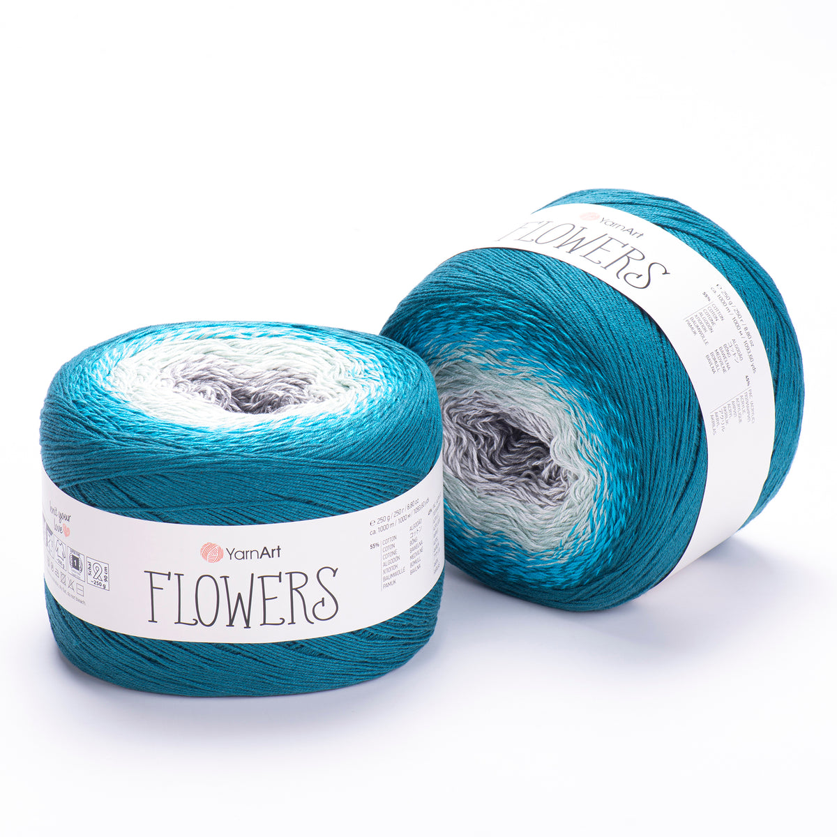 YarnArt Flowers siūlai 250g (medvilnė, akrilanas)