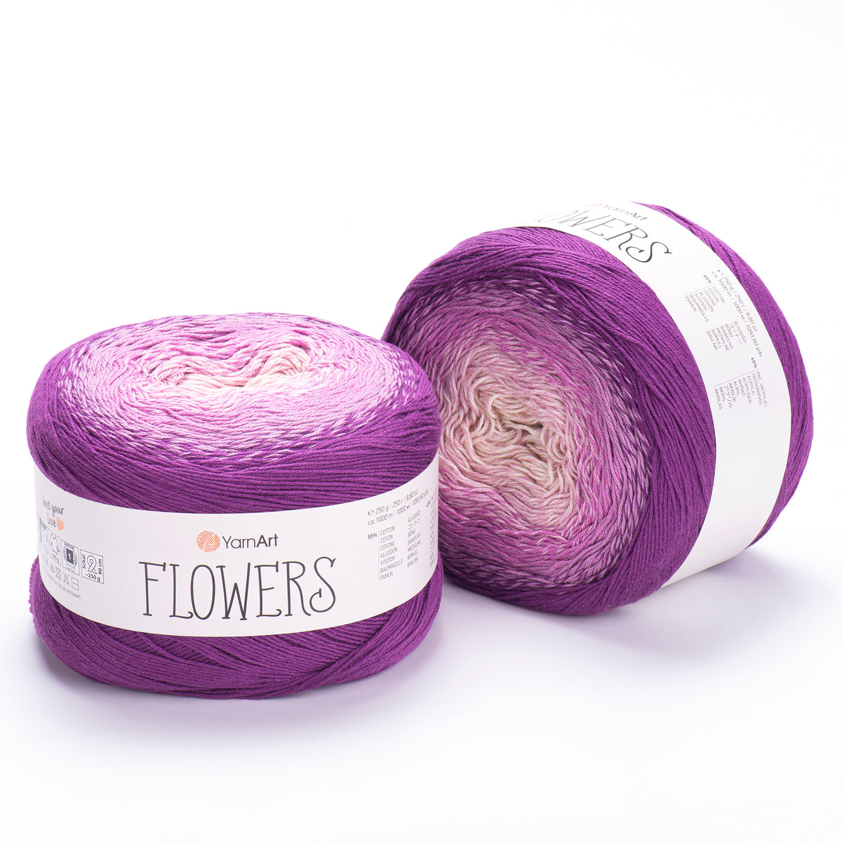 YarnArt Flowers siūlai 250g (medvilnė, akrilanas)