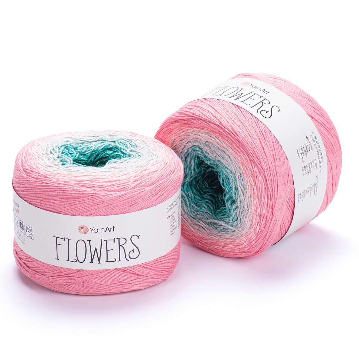 YarnArt Flowers siūlai 250g (medvilnė, akrilanas)