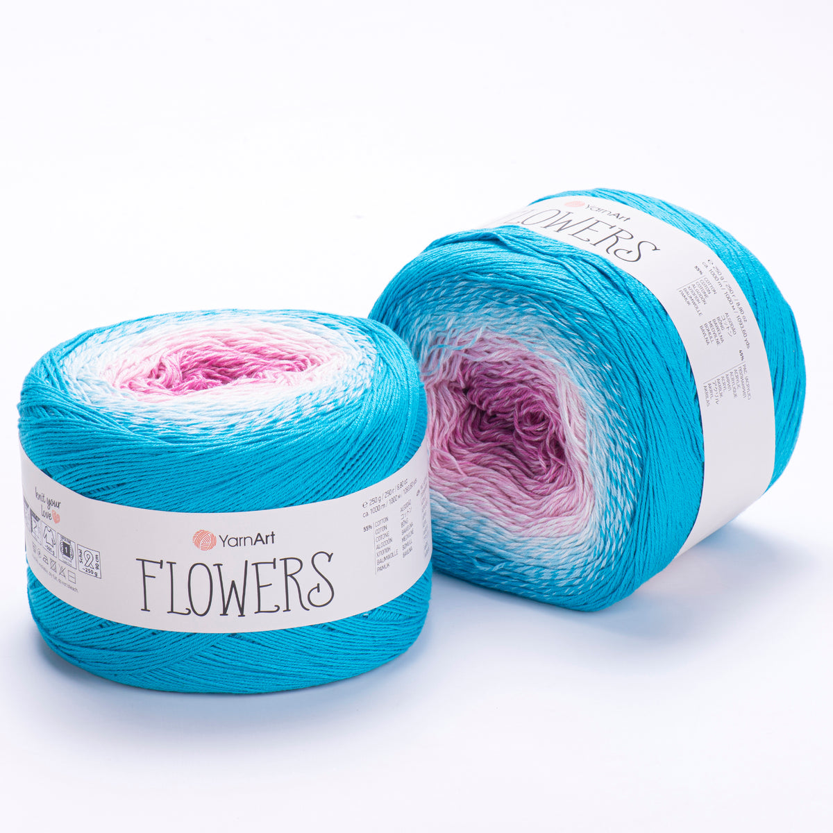YarnArt Flowers siūlai 250g (medvilnė, akrilanas)