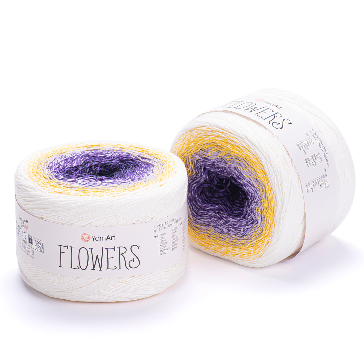 YarnArt Flowers siūlai 250g (medvilnė, akrilanas)