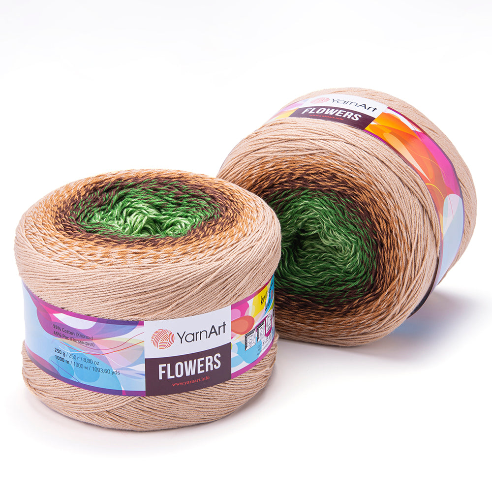 YarnArt Flowers siūlai 250g (medvilnė, akrilanas)
