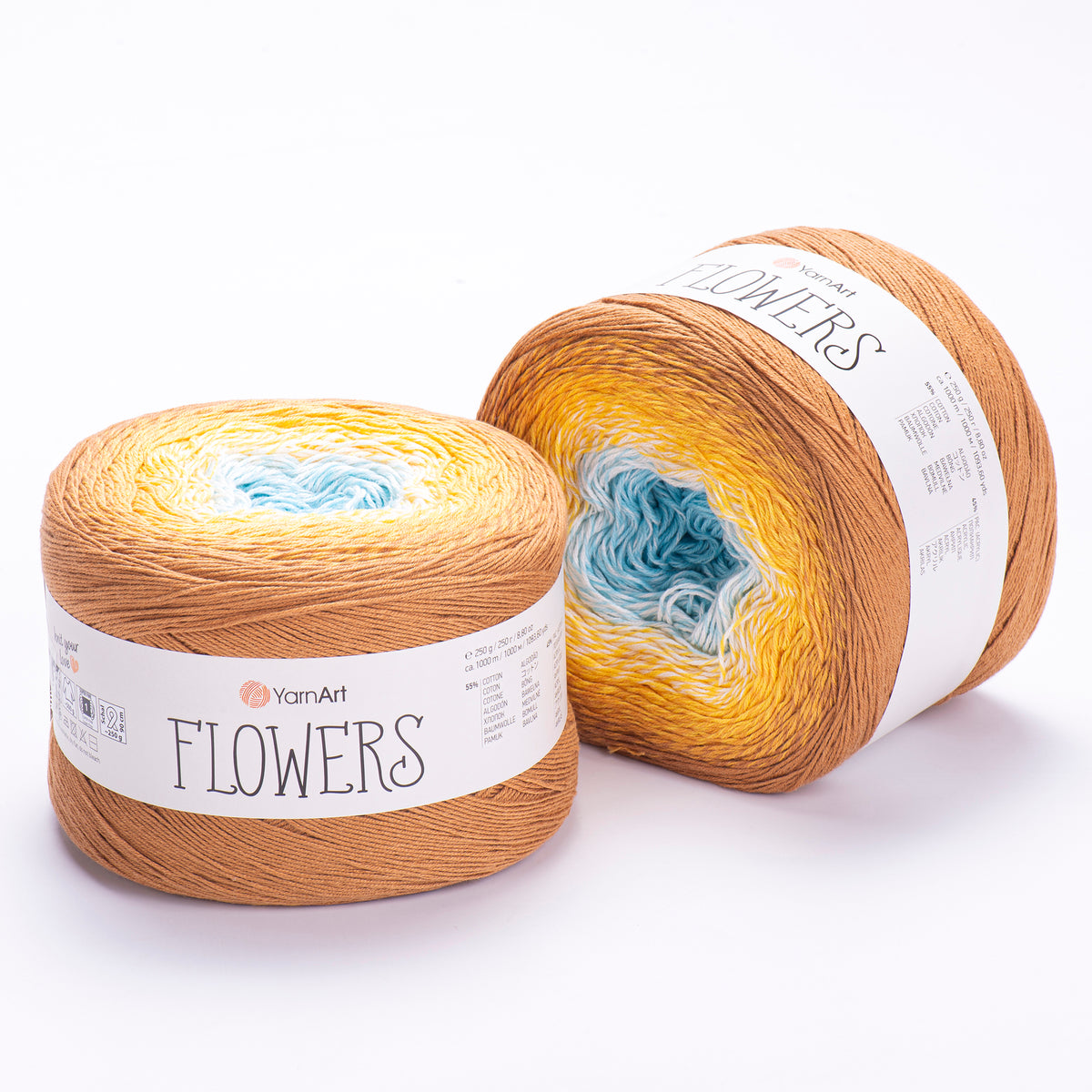 YarnArt Flowers siūlai 250g (medvilnė, akrilanas)