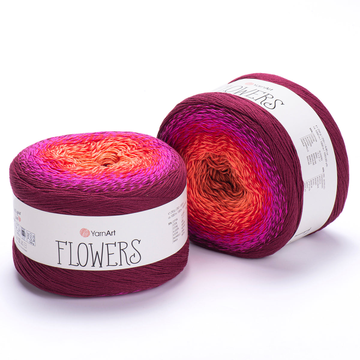 YarnArt Flowers siūlai 250g (medvilnė, akrilanas)
