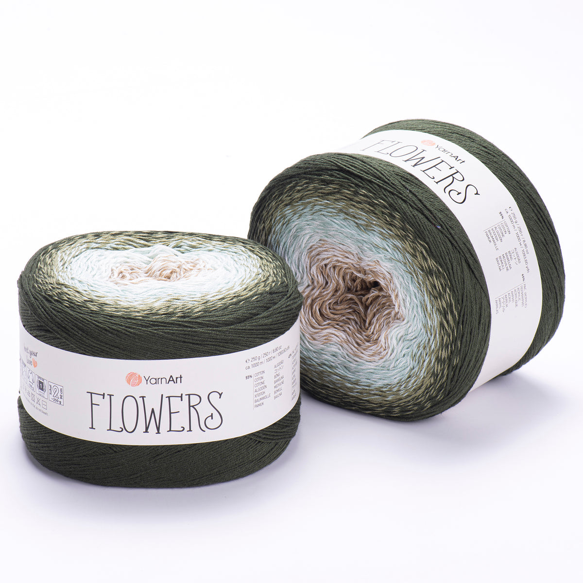 YarnArt Flowers siūlai 250g (medvilnė, akrilanas)