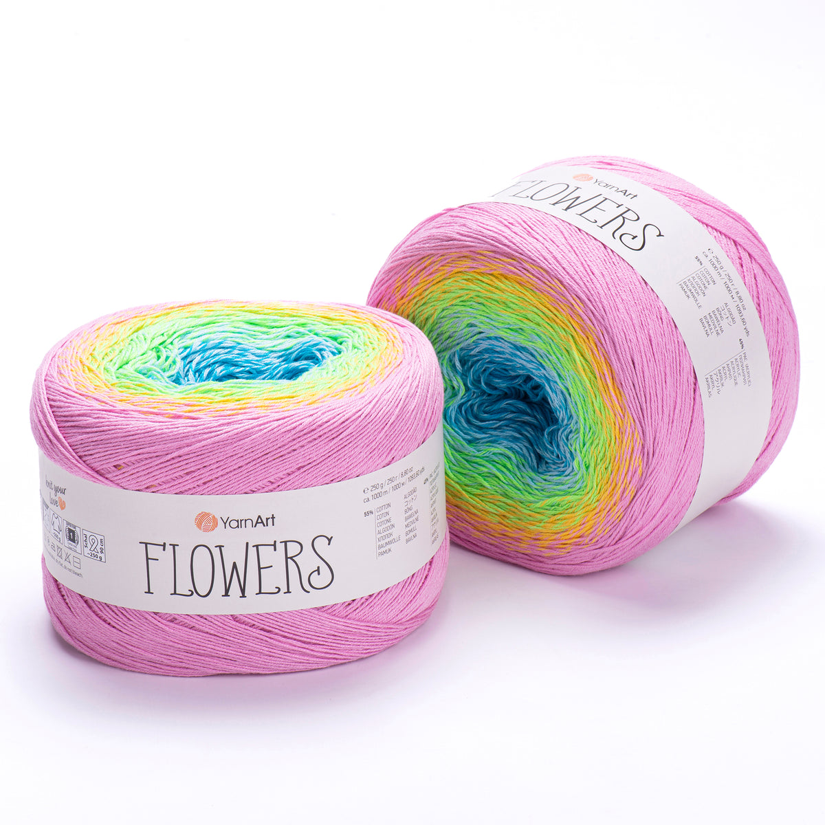 YarnArt Flowers siūlai 250g (medvilnė, akrilanas)