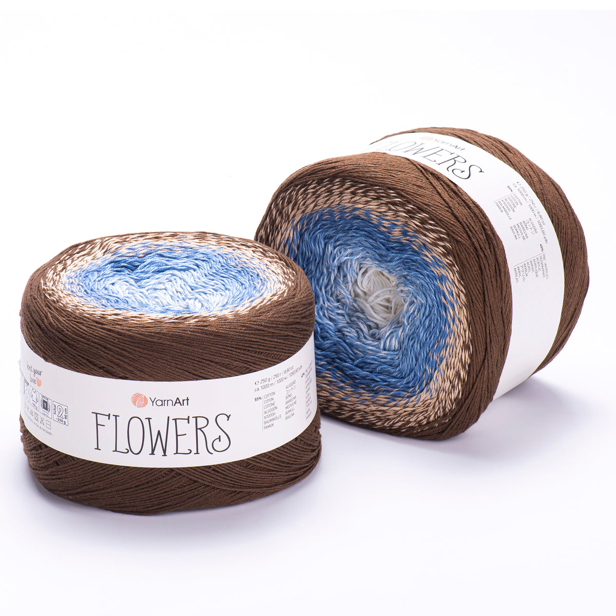 YarnArt Flowers siūlai 250g (medvilnė, akrilanas)
