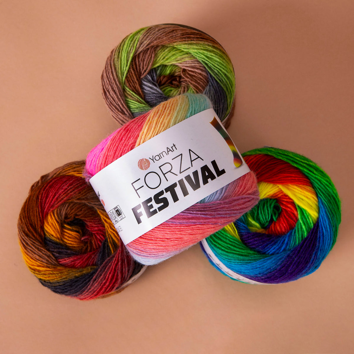 YarnArt Forza Festival siūlai 100g (vilna, poliamidas)