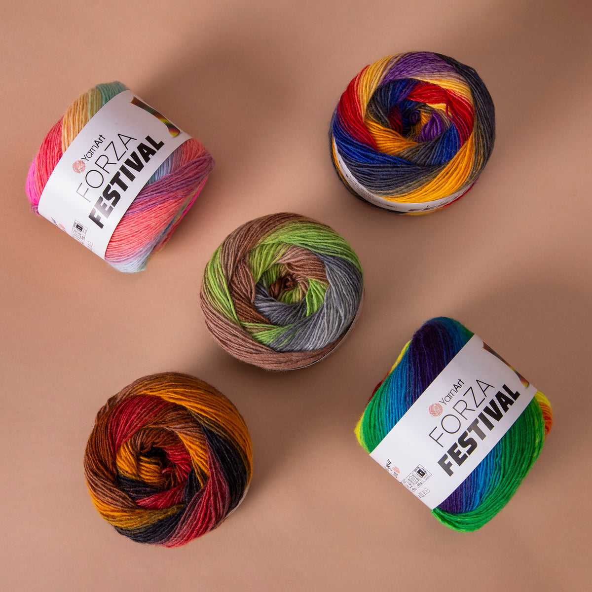 YarnArt Forza Festival siūlai 100g (vilna, poliamidas)