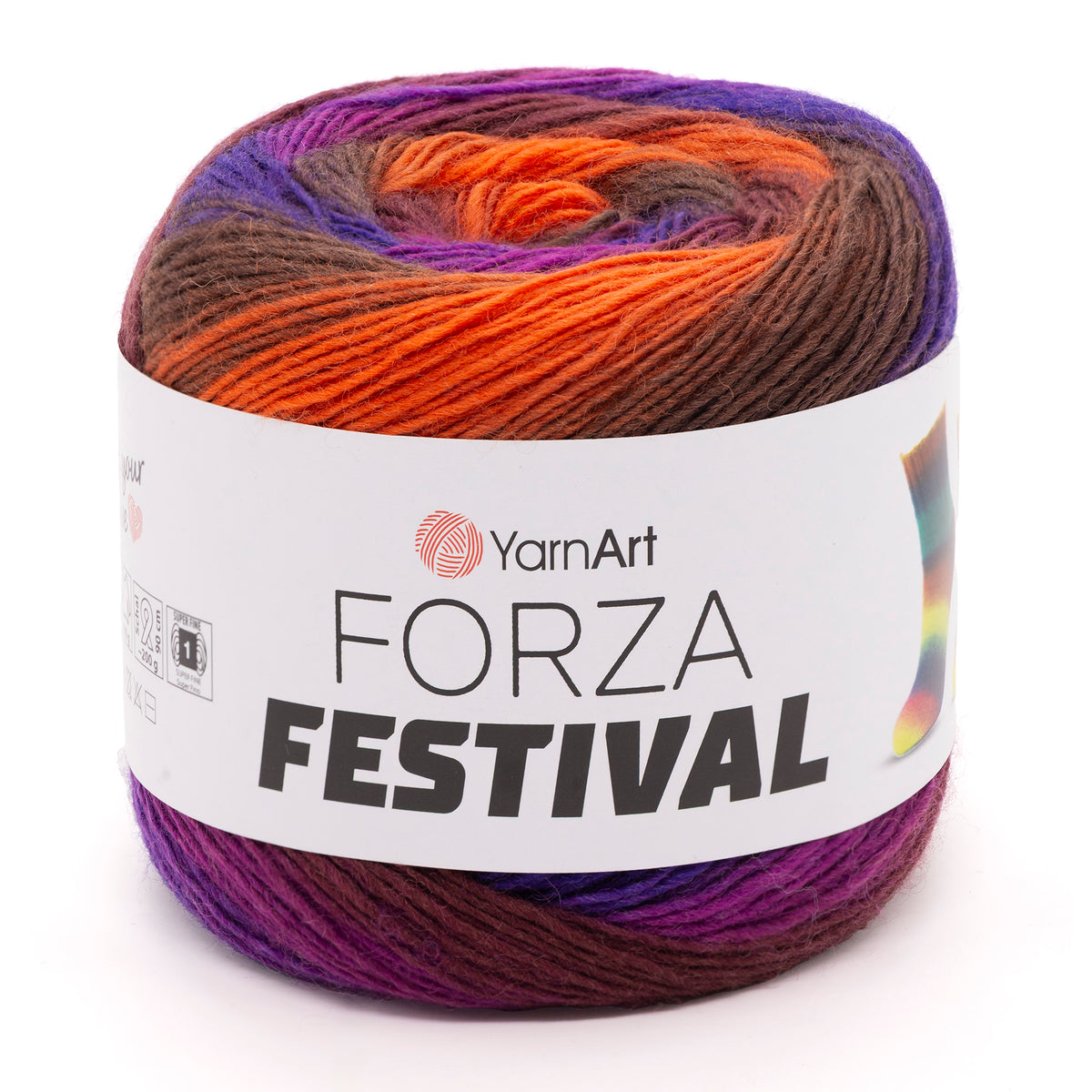 YarnArt Forza Festival siūlai 100g (vilna, poliamidas)