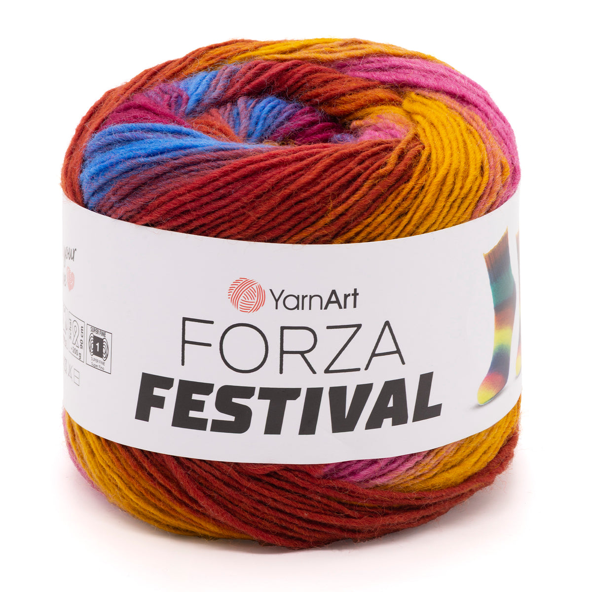 YarnArt Forza Festival siūlai 100g (vilna, poliamidas)