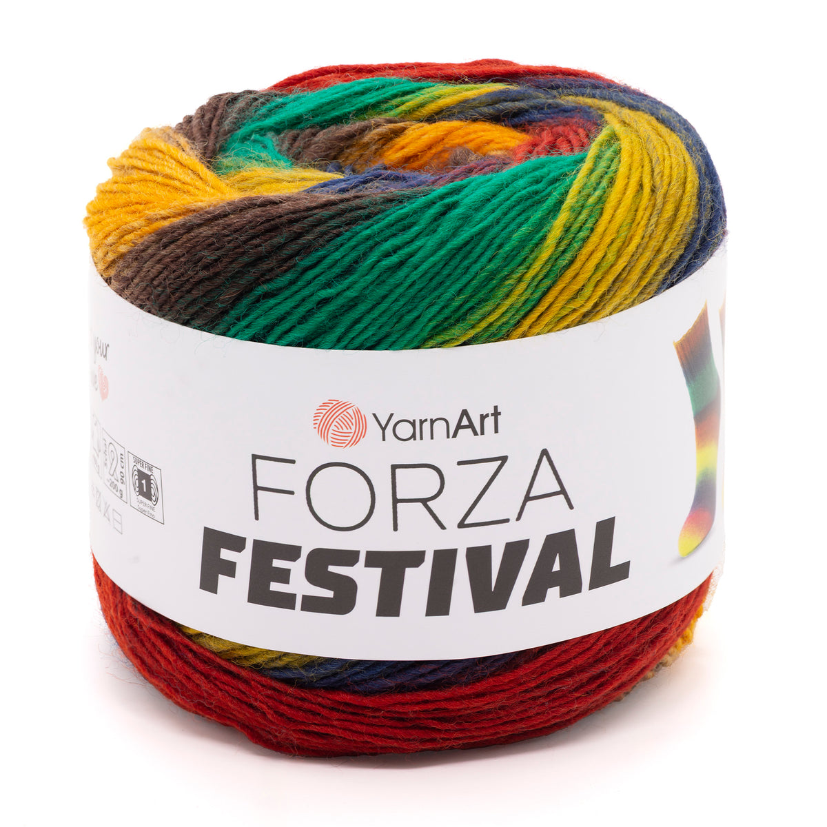 YarnArt Forza Festival siūlai 100g (vilna, poliamidas)