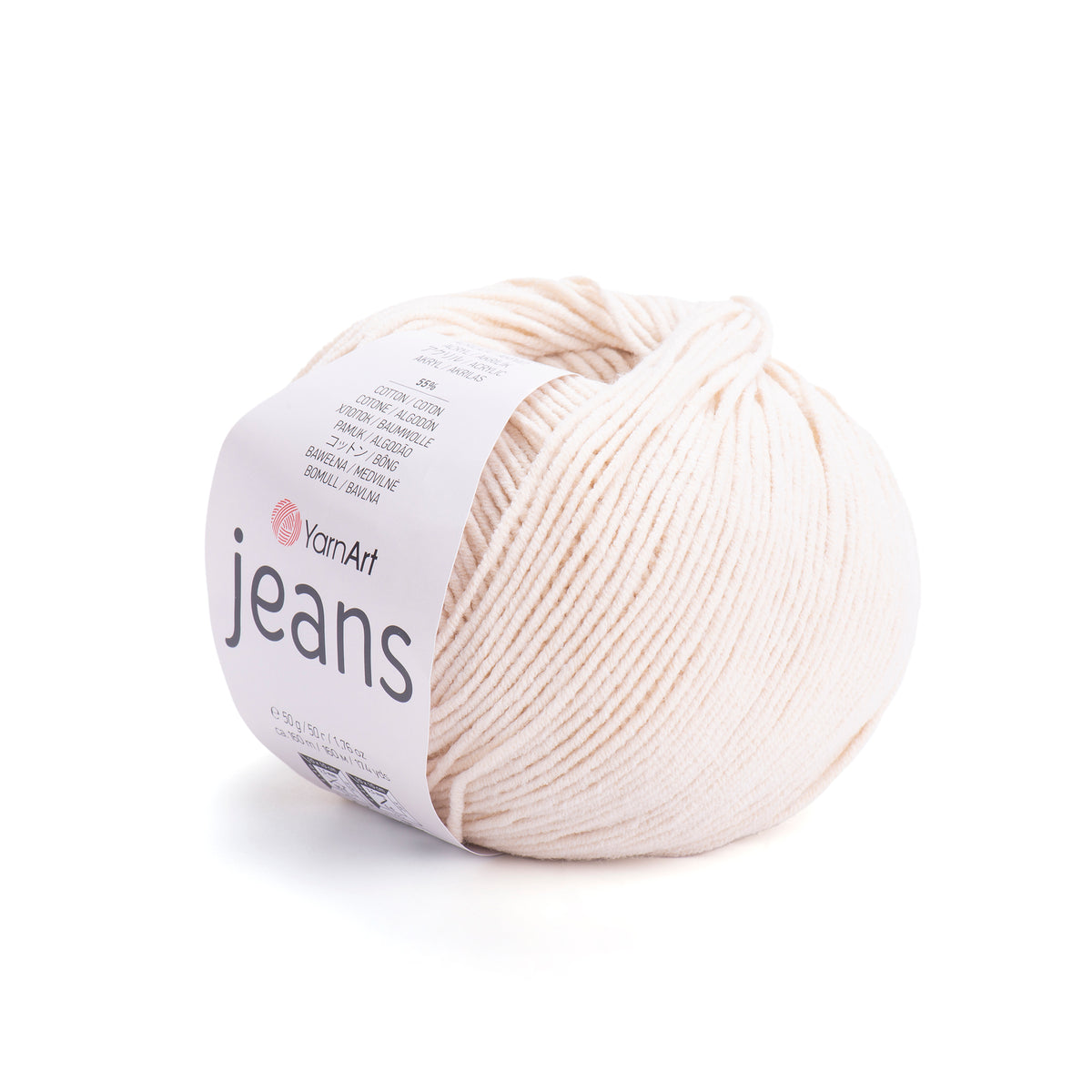 YarnArt Jeans mezgimo siūlai 50g (medvilnė, akrilanas)