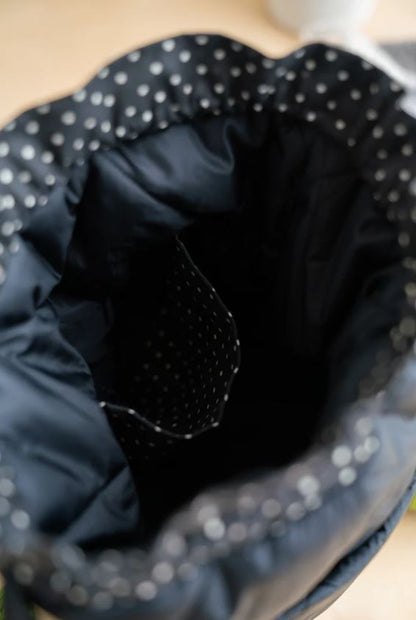 3.14 Black Project Bag (Mezgėjos krepšys)
