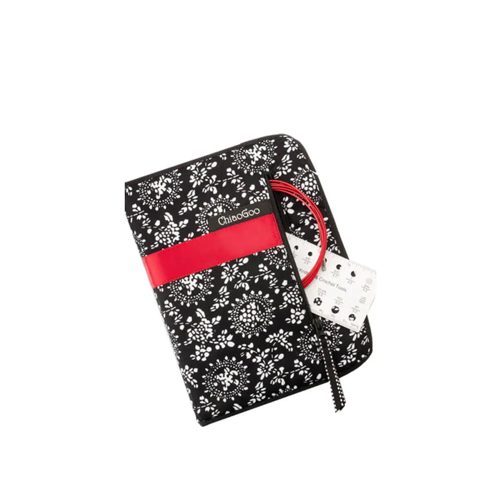 Chiaogoo Twist Red Lace trumpų 10cm virbalų rinkinys keičiamu valu (S dydžio)