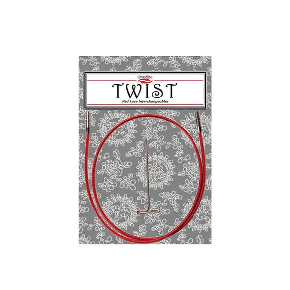 ChiaoGoo TWIST RED prisukamų virbalų valas 20cm - 125cm