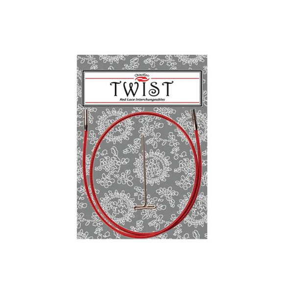 ChiaoGoo TWIST RED prisukamų virbalų valas 20cm - 125cm