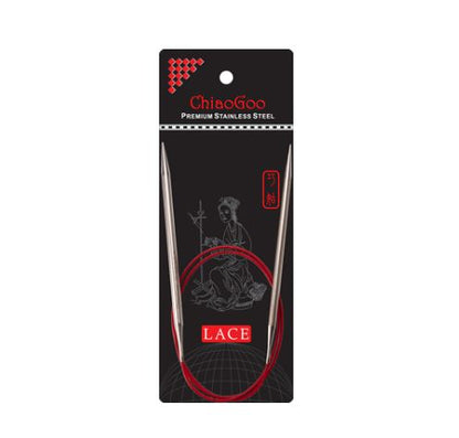 ChiaoGoo Red Lace mezgimo virbalai su valu 40cm - 100cm