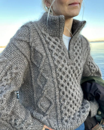 PetiteKnit Dagmar Zipper Sweater - Schema