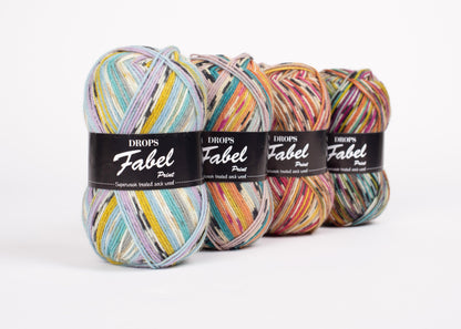 DROPS Fabel mezgimo siūlai 50g (vilna, poliamidas) - Pasaulio Siūlai
