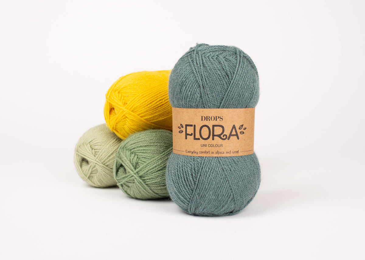 Drops Flora mezgimo siūlai 50g (vilna, alpaka)