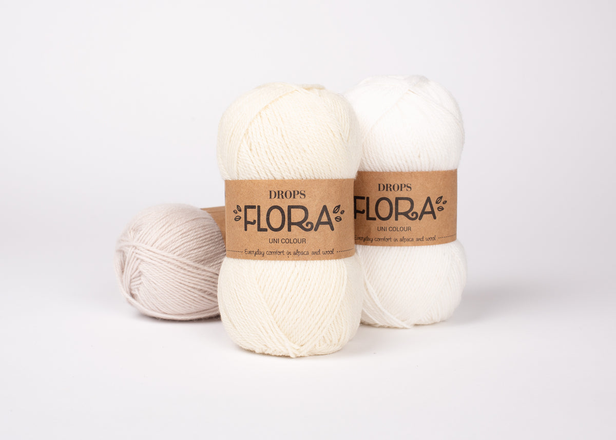 Drops Flora mezgimo siūlai 50g (vilna, alpaka)