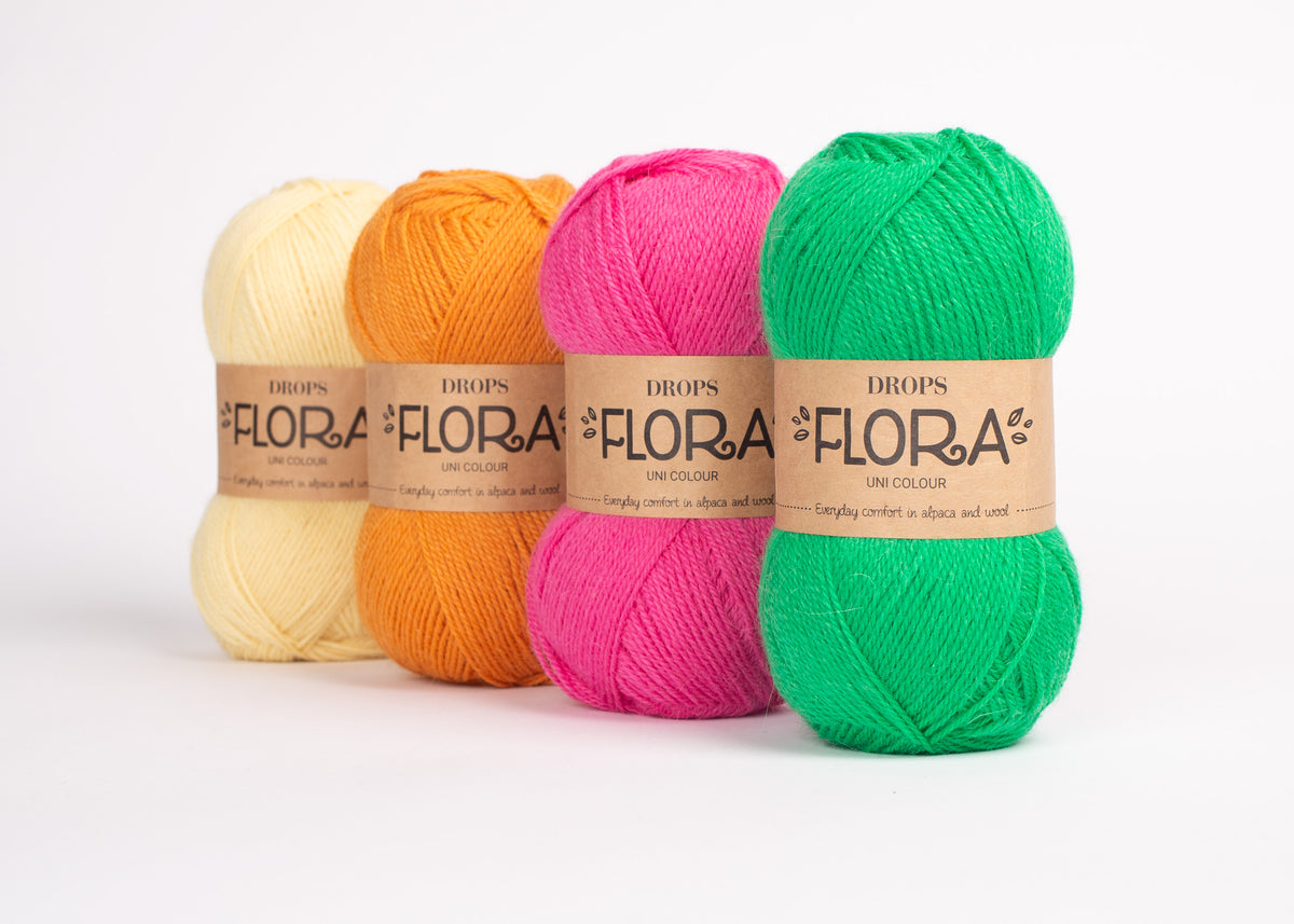 Drops Flora mezgimo siūlai 50g (vilna, alpaka)