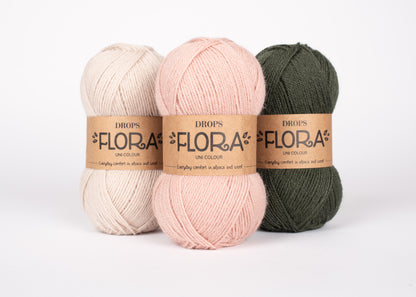 Drops Flora mezgimo siūlai 50g (vilna, alpaka)