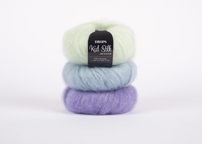 DROPS Kid-Silk mezgimo siūlai 25g (mohera, šilkas) - Pasaulio Siūlai