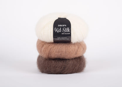 DROPS Kid-Silk mezgimo siūlai 25g (mohera, šilkas) - Pasaulio Siūlai