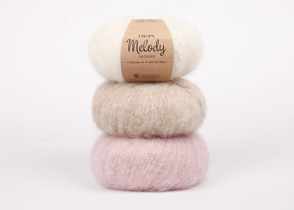 DROPS Melody mezgimo siūlai 50g (alpaka, vilna, poliamidas)