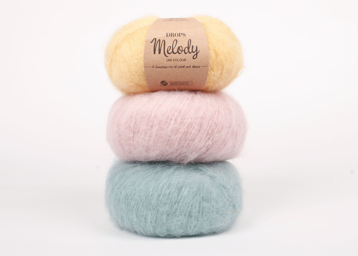 DROPS Melody mezgimo siūlai 50g (alpaka, vilna, poliamidas)