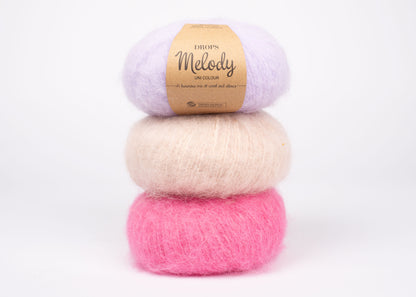 DROPS Melody mezgimo siūlai 50g (alpaka, vilna, poliamidas)