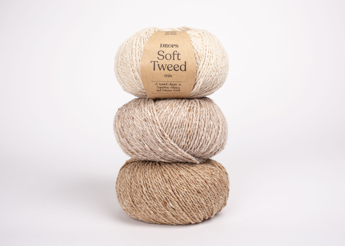 DROPS Soft Tweed knitting yarn 50g (wool, alpaca, viscose)