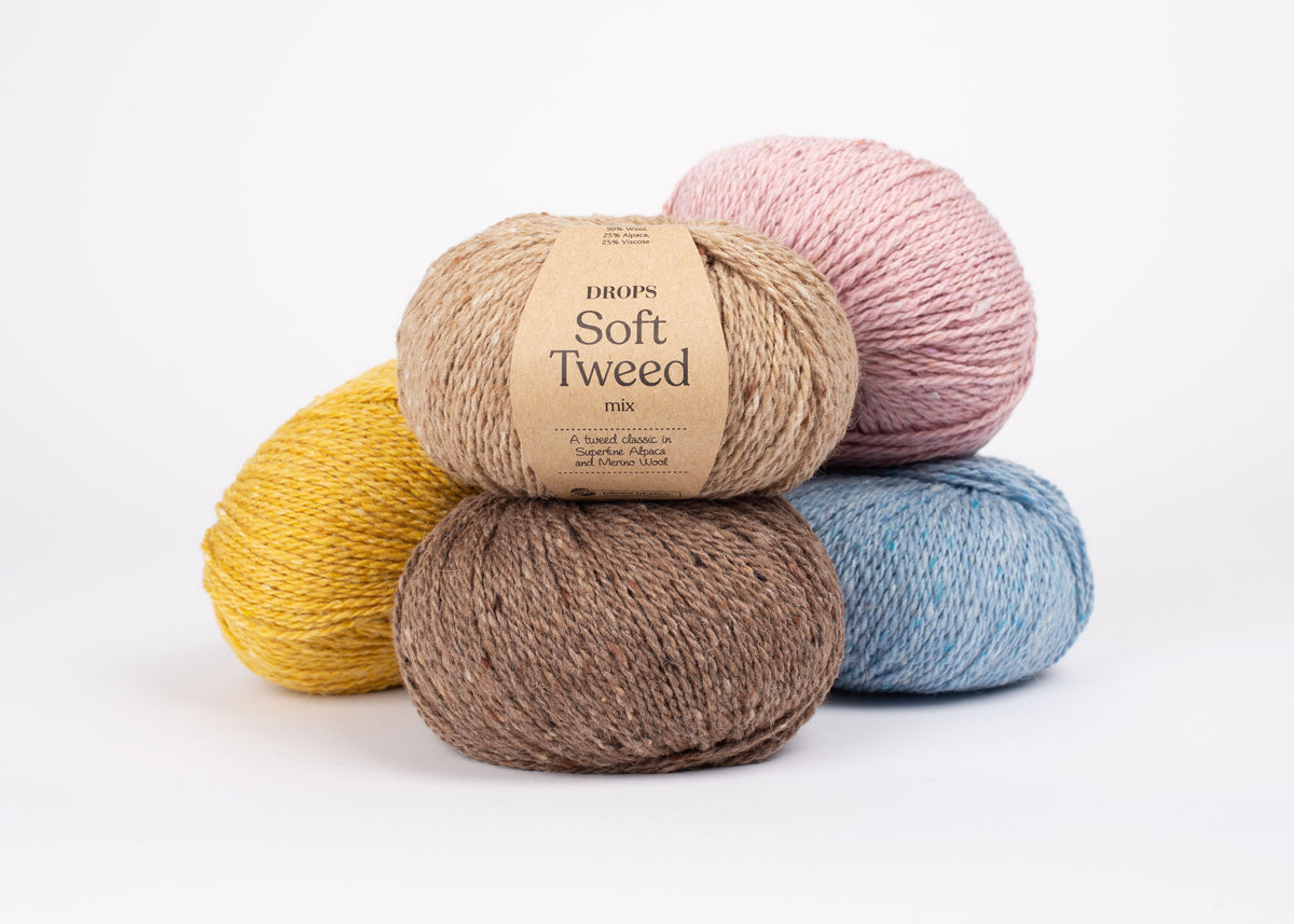 DROPS Soft Tweed knitting yarn 50g (wool, alpaca, viscose)