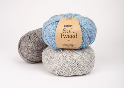 DROPS Soft Tweed knitting yarn 50g (wool, alpaca, viscose)